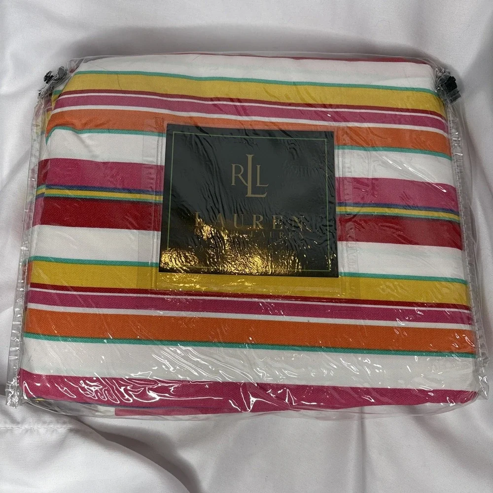 Lauren Ralph‎ Lauren Beachside Stripe Twin Comforter Cover 66 X 86
